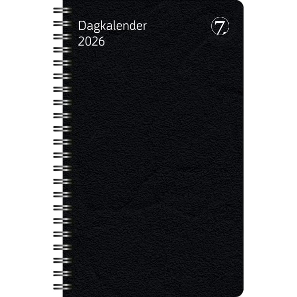 Dagkalender spiral sort 2026
