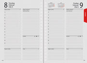 Dagkalender spiral sort 2026