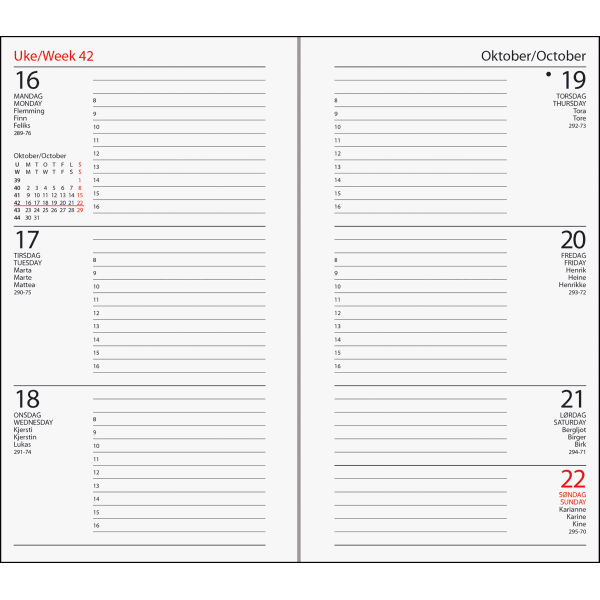 Datum Retro kart. natur 2026