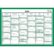 Kontorkalender A4 enkel 2026
