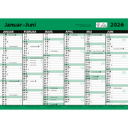 Kontorkalender A4 enkel m.linjer 2026