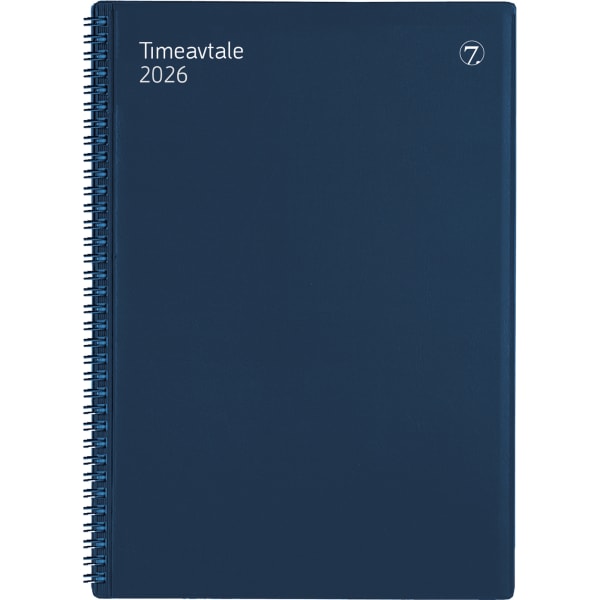 Timeavtale spiral blå 2026
