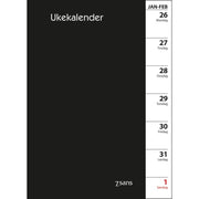 Ukekalender sort omsl+ref. 2026