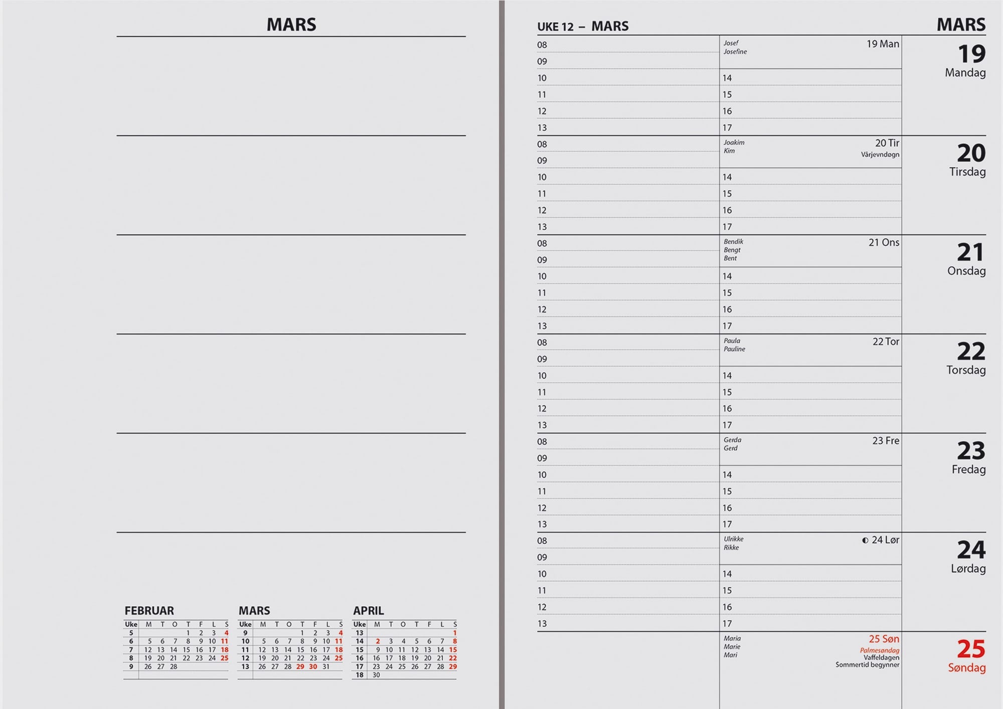 Ukekalender sort omsl+ref. 2026
