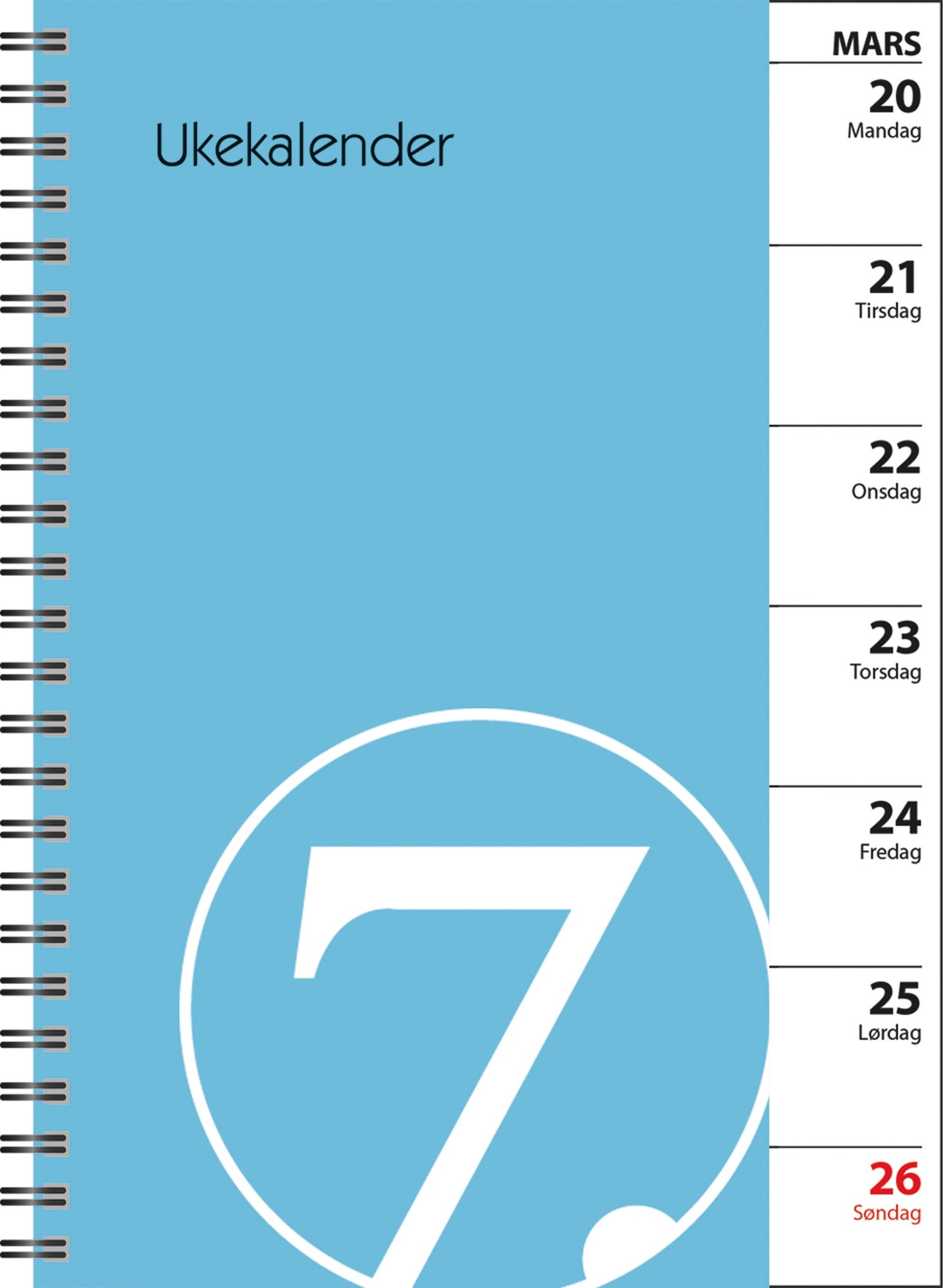 Ukekalender spiral 2026