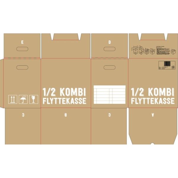 Flyttekasse 1/2 kombi