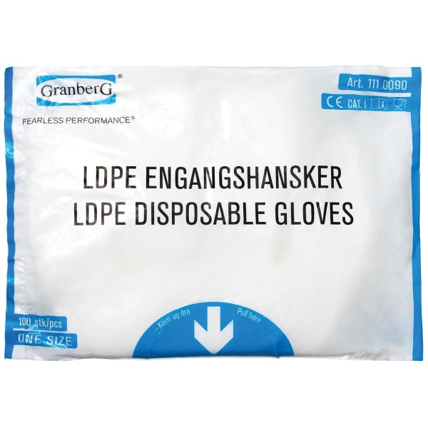 Hanske Granberg LDPE plast klar