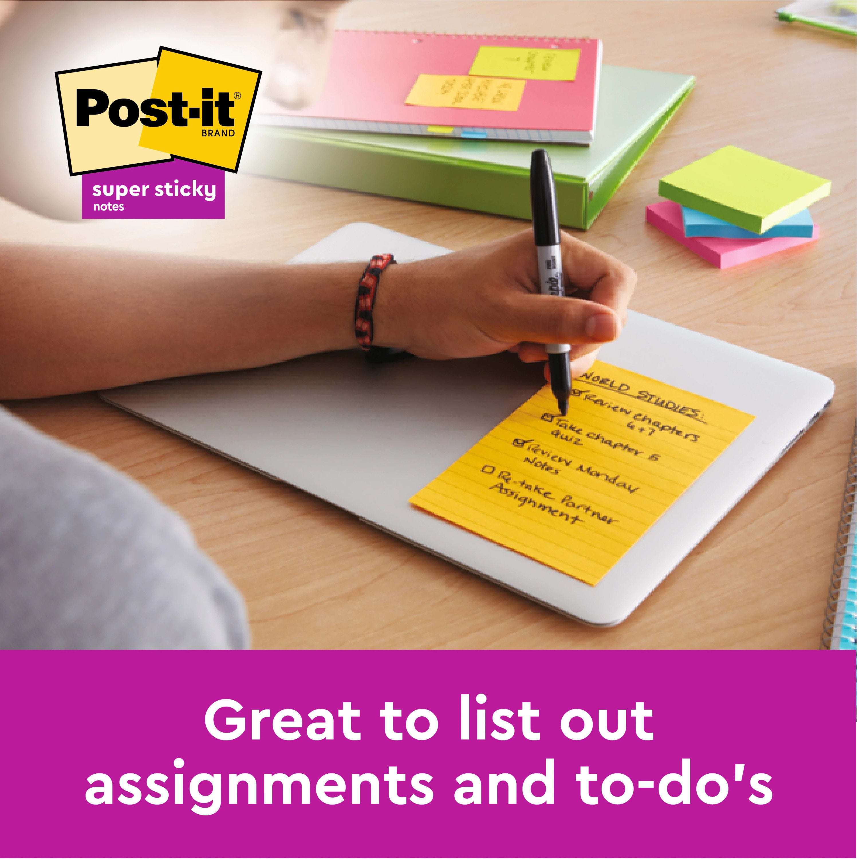 Notatblokk Post-it SS 101x152 Assortert