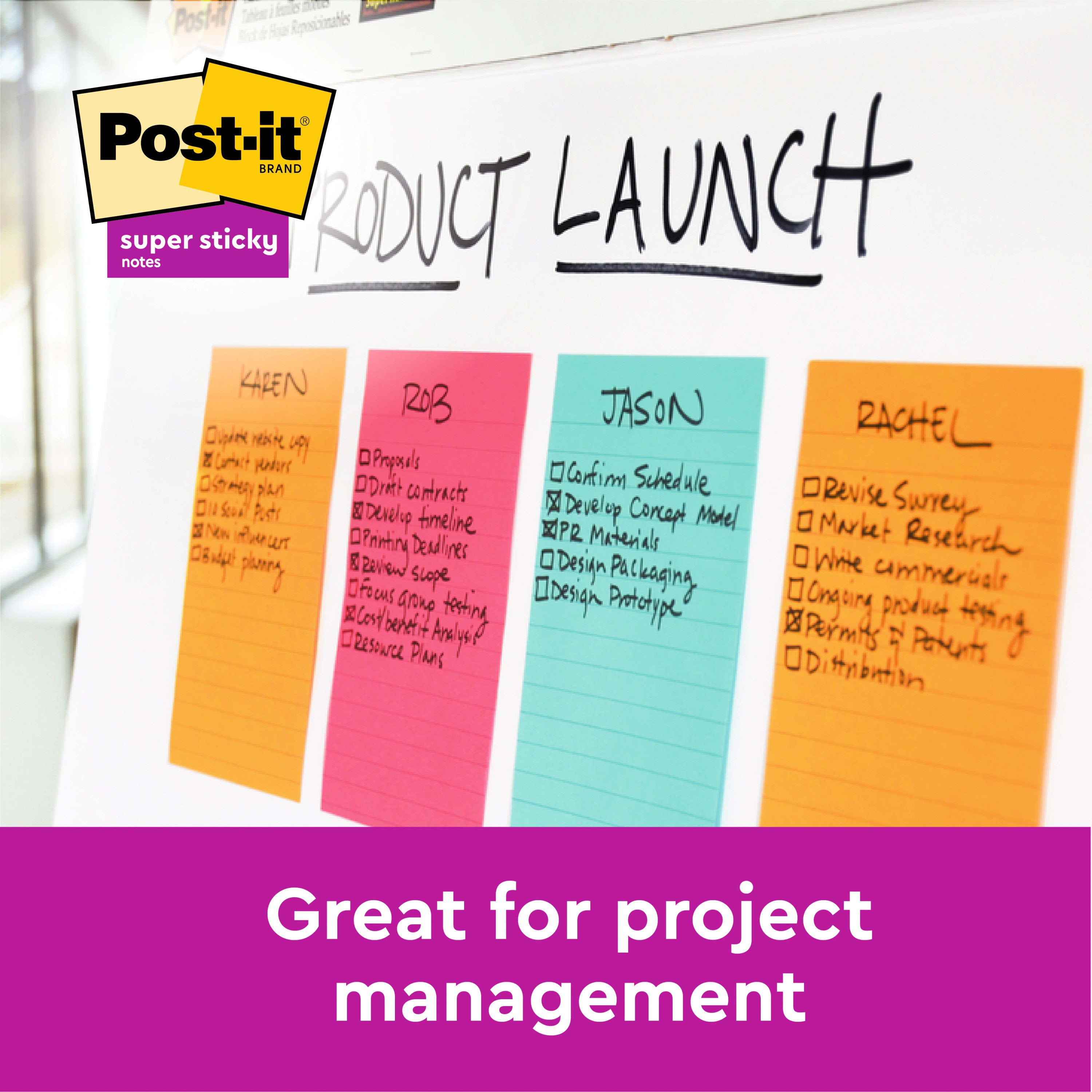 Notatblokk Post-it SS 101x152 Assortert