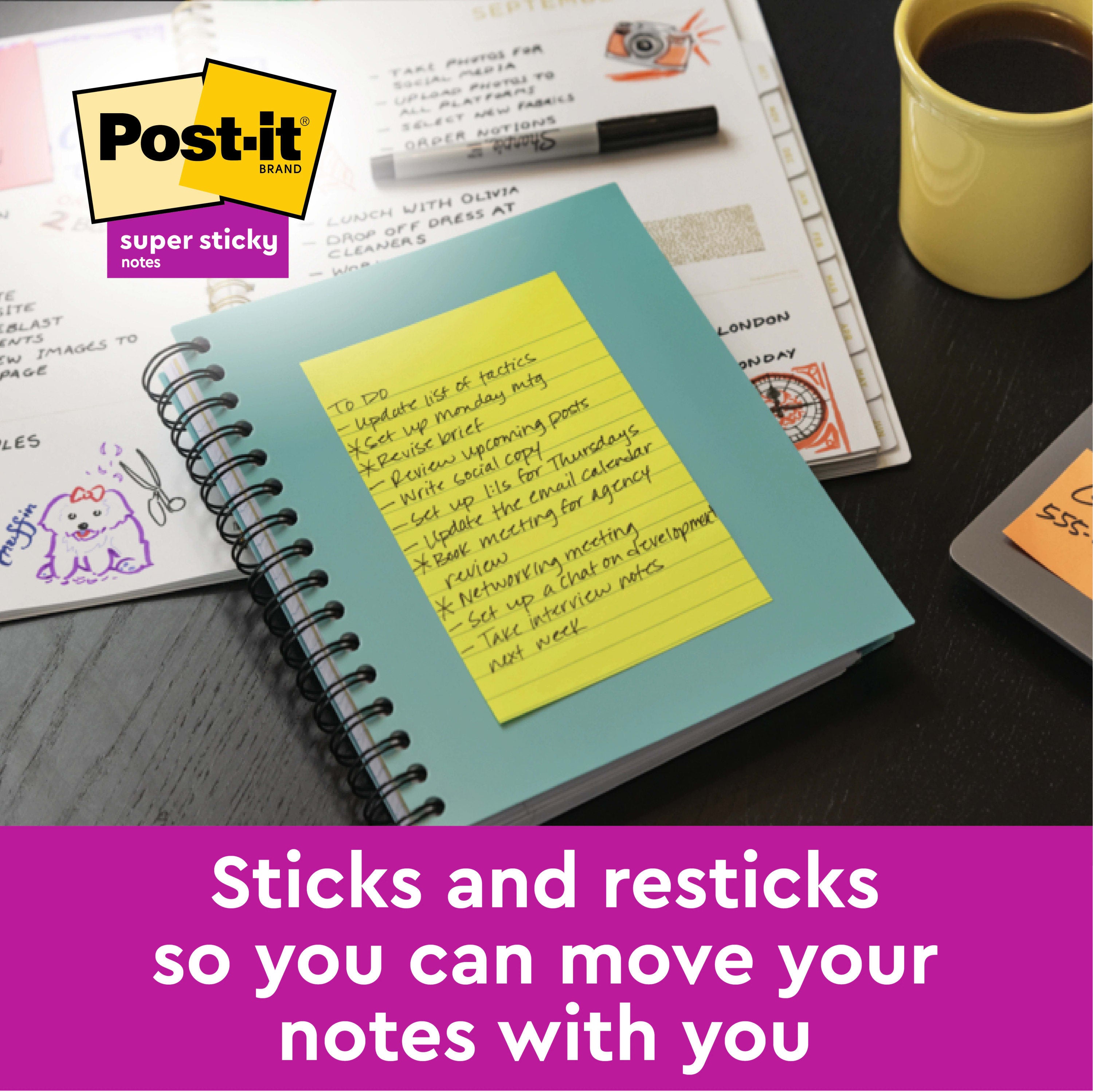 Notatblokk Post-it SS 101x152 Assortert
