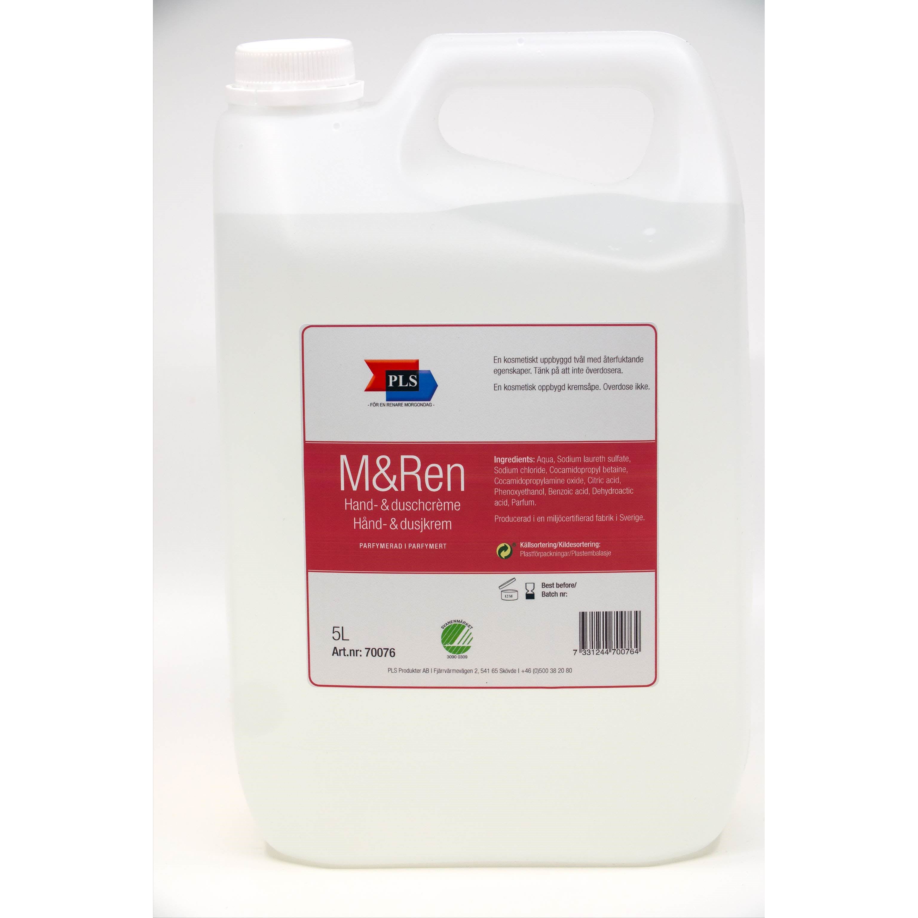 Hånd- og dusjsåpe M&Ren med parfyme 5l