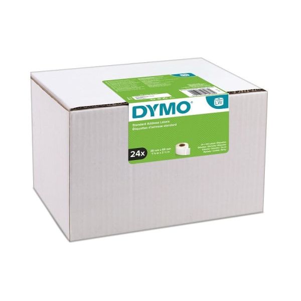 Adresseetikett hvit 28mm x 89mm økonomi