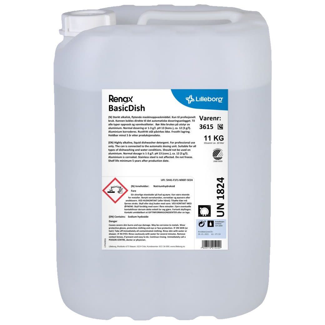 Maskinoppvask Renax BasicDish 11kg