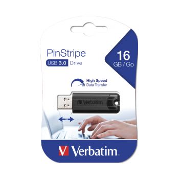 USB 3.0 minne Verbatim PinStripe 16GB