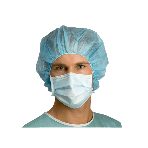 Munnbind BARRIER IIR blå m//ørestrikk