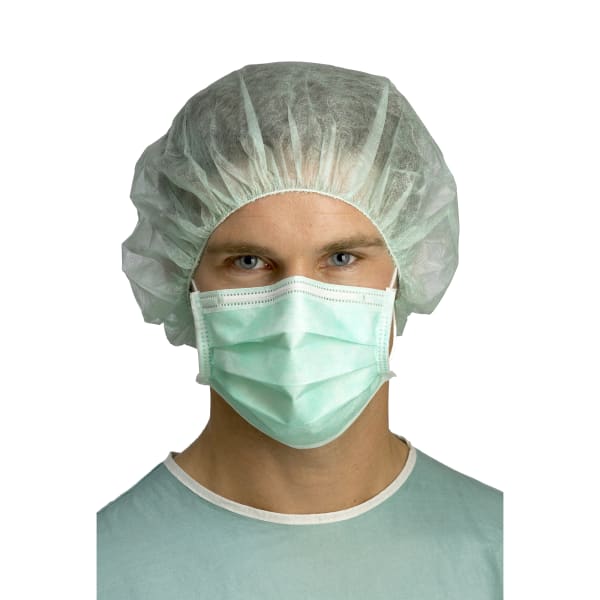 Munnbind BARRIER II grønn m/ørestrikk