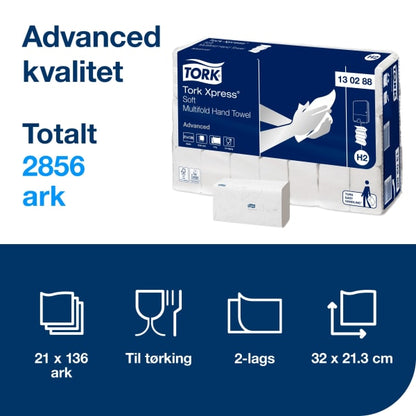 Håndtørk H2 Xpress Advanced Soft 2l M