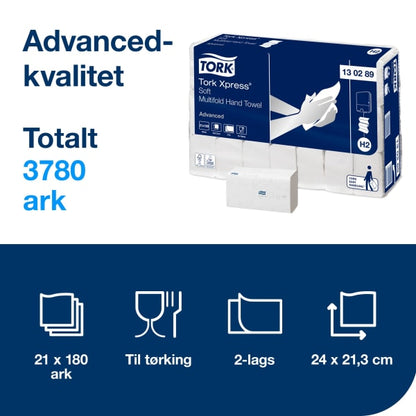 Håndtørkpapir foldet H2 Xpress Advanced Soft