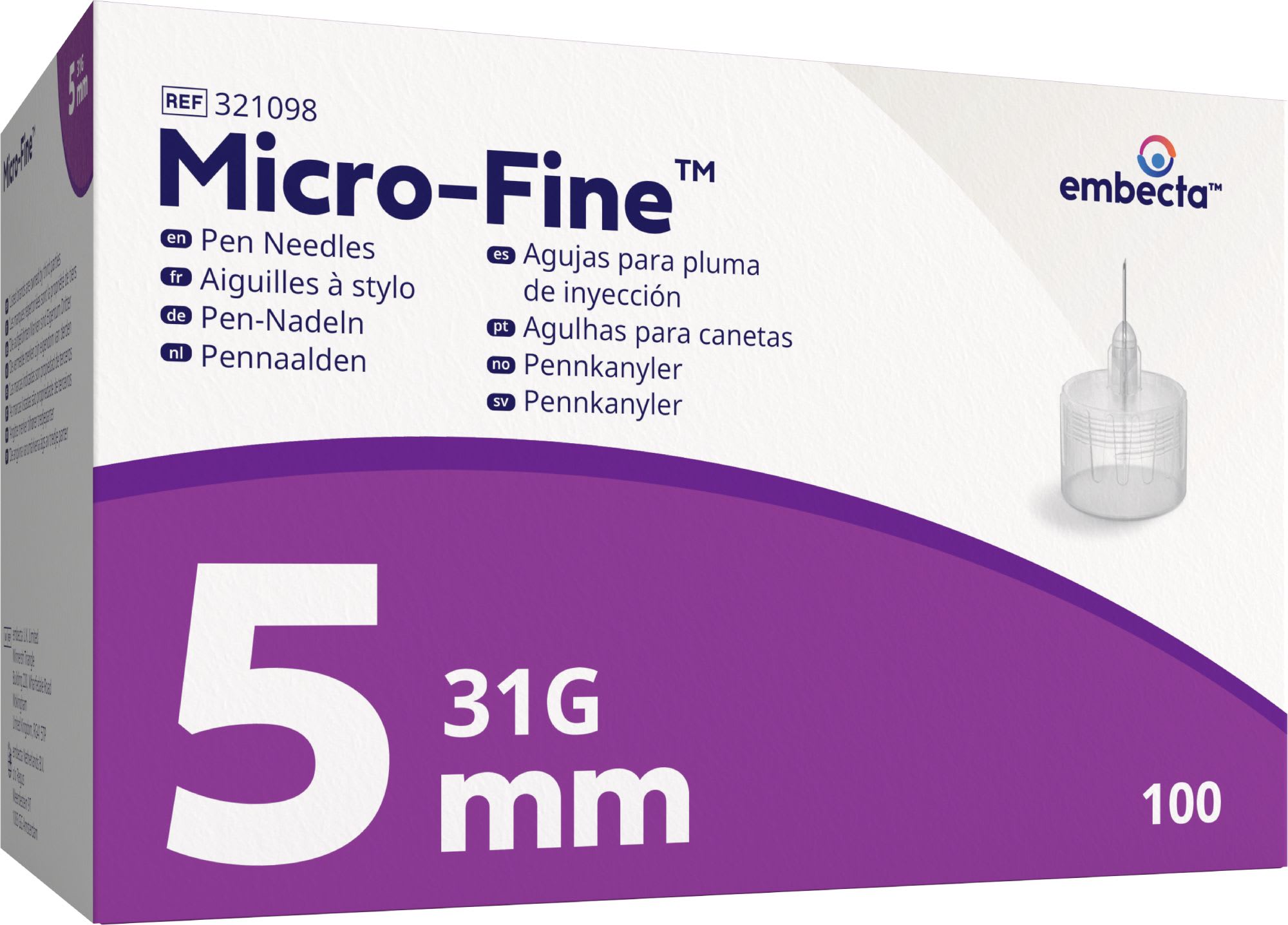 Kanyle f/insulinpenn 31G 5mm