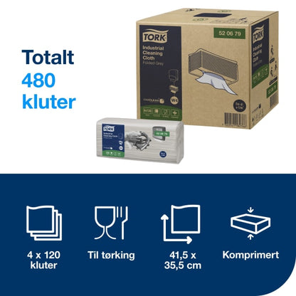 Industriklut Tork W4 grå