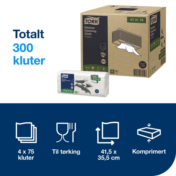 Rengjøringsklut Kjøkken Sterk Tork W4