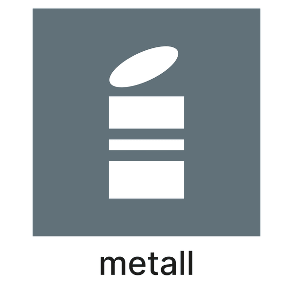 Etikett PV Metall 15x18cm