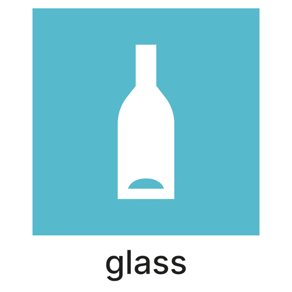 Etikett PV Glass 15x18cm