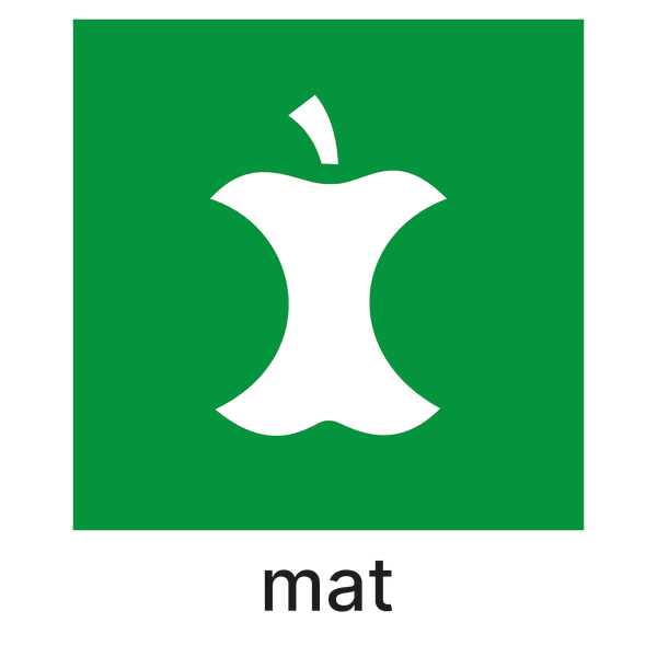 Etikett PV Mat 15x18cm