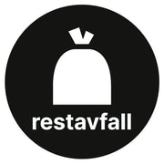 Etikett PV Restavfall Ø15cm