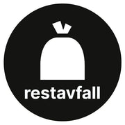 Etikett PV Restavfall Ø15cm