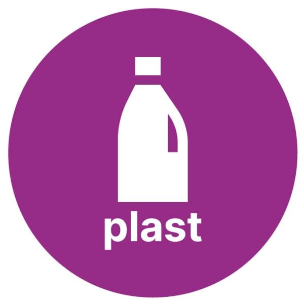 Etikett PV Plast Ø15cm