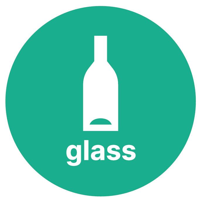 Etikett PV Glass Ø15cm