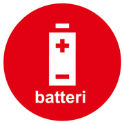 Etikett PV Batteri Ø15cm