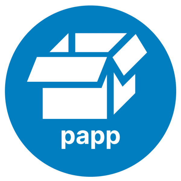 Etikett PV Papp Ø15cm