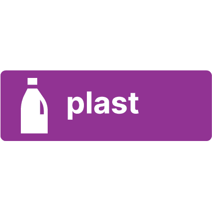 Etikett PV Plast 15x5cm