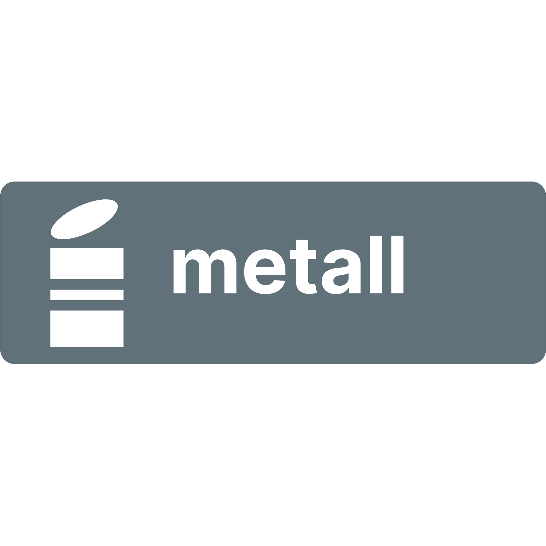 Etikett PV Metall 15x5cm