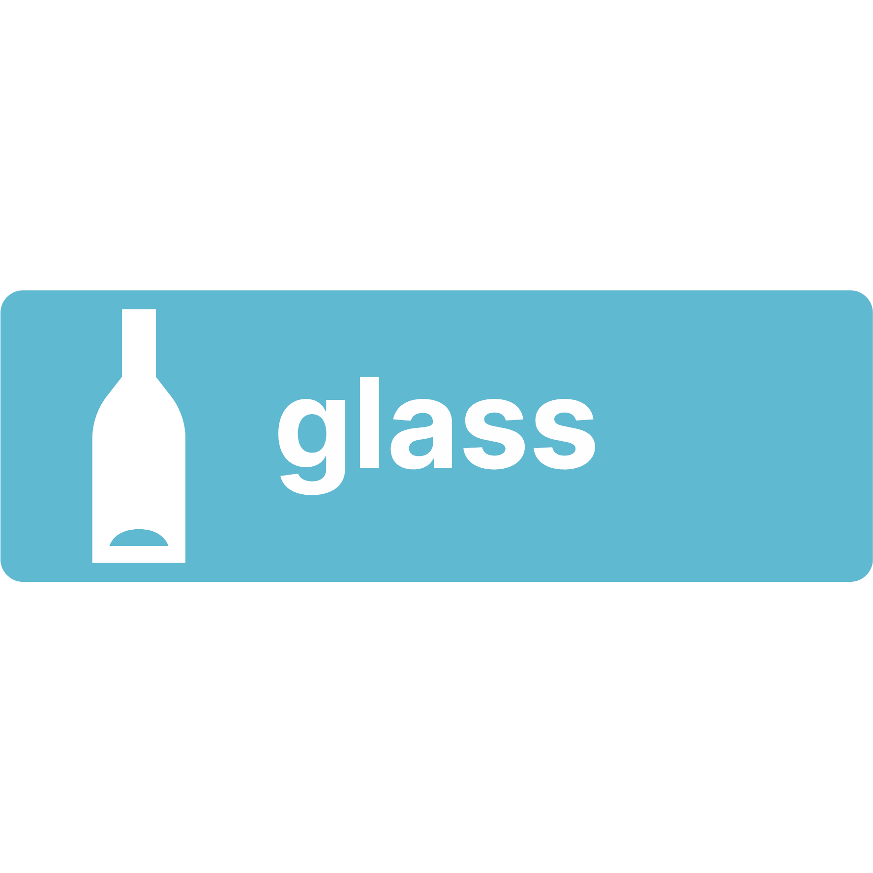 Etikett PV Glass 15x5cm