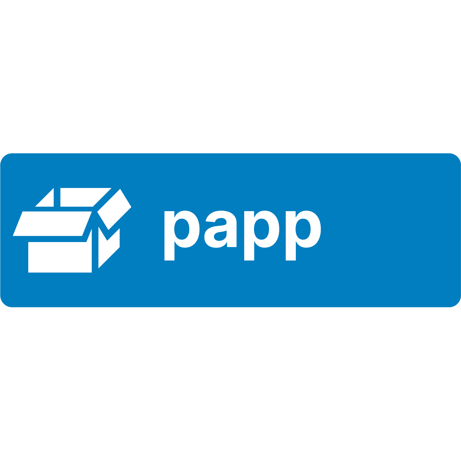 Etikett PV Papp 15x5cm