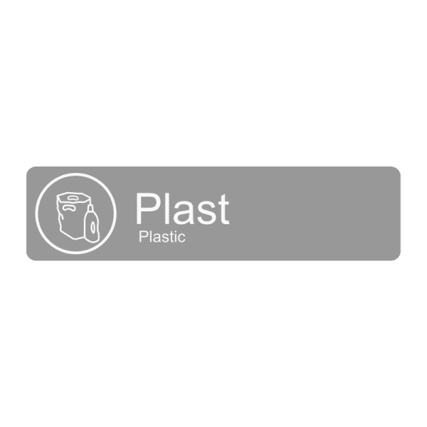 Etikett PU Plast 20x5cm