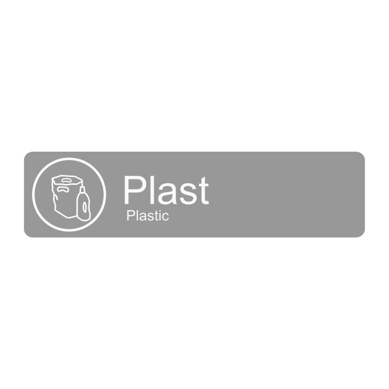 Etikett PU Plast 20x5cm