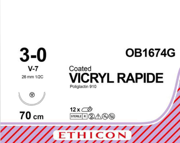 Sutur Vicryl Rapide 3-0 V-7 70cm Ufarget