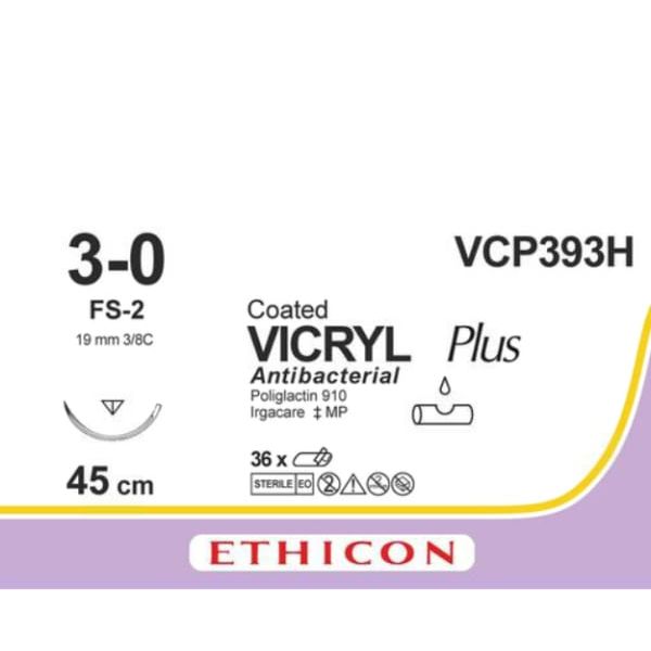 Sutur Vicryl Plus 3-0 FS-2 45cm Lilla
