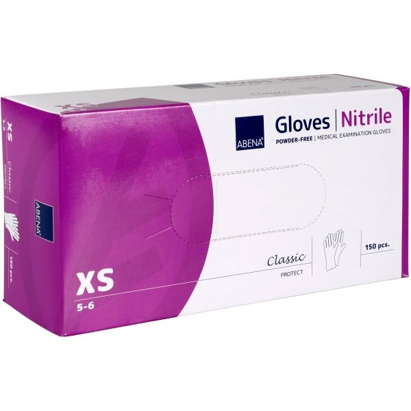 Hanske Nitril Abena Classic PF hvit XS