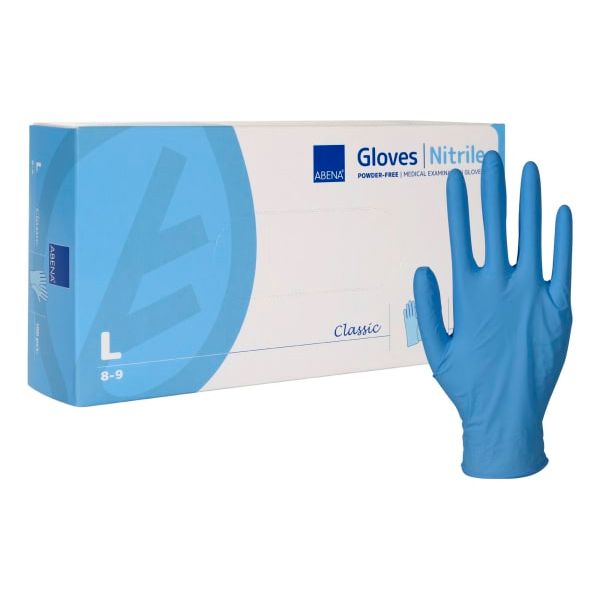 Hanske nitril Abena Classic DK PF blå L