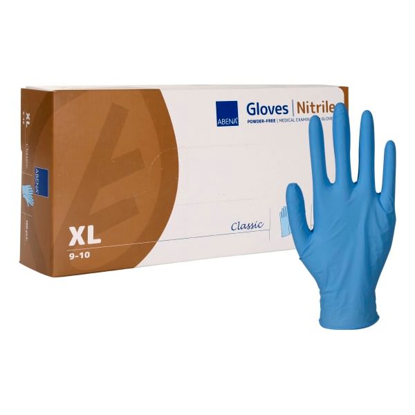 Hanske nitril Abena Classic DK PF blå XL