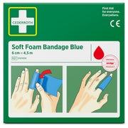 Plaster Soft Foam blå 6cm x 4,5m