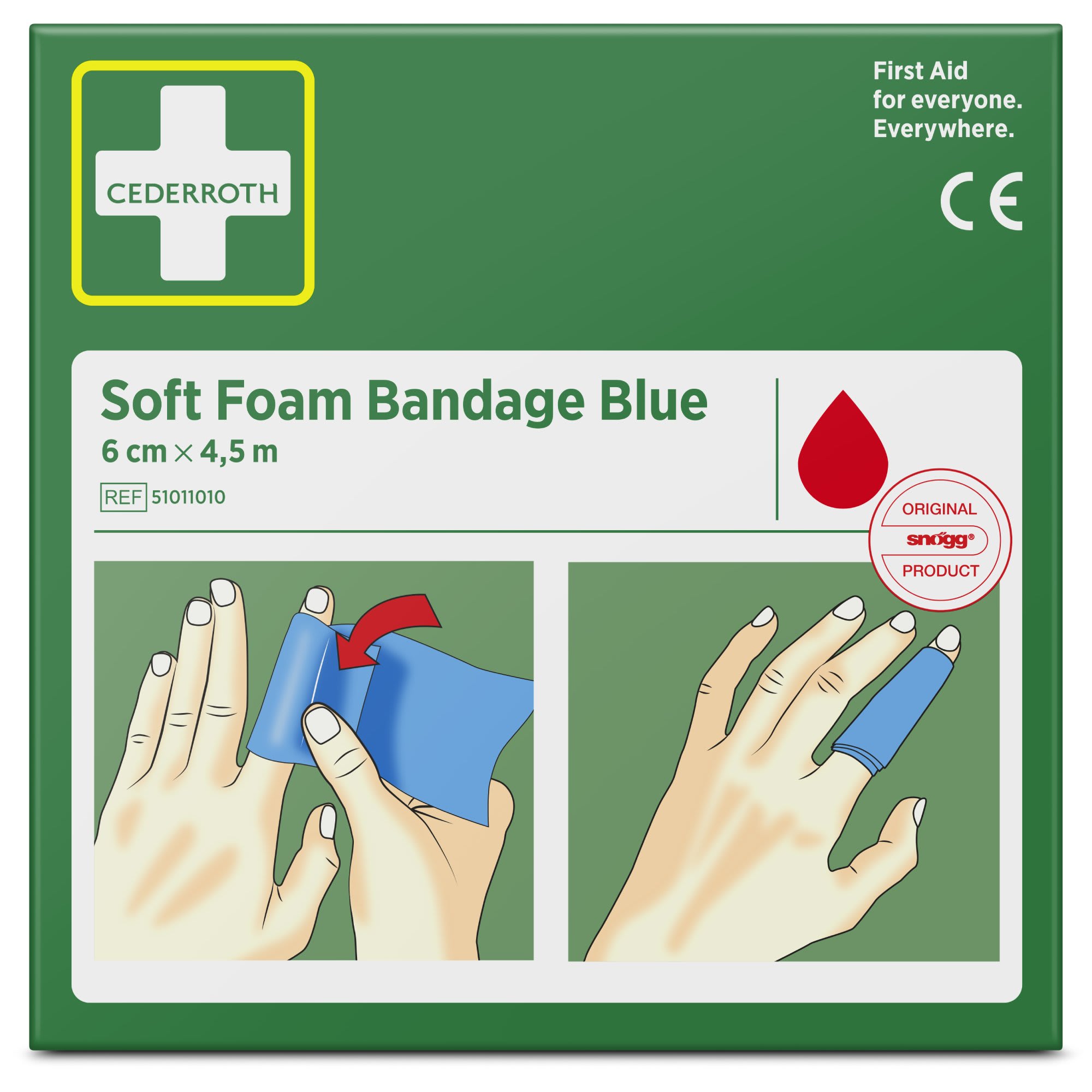 Plaster Soft Foam blå 6cm x 4,5m