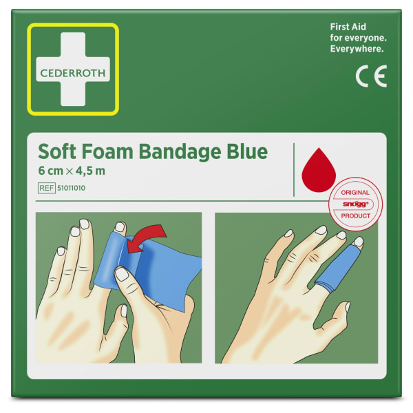 Plaster Soft Foam blå 6cm x 4,5m