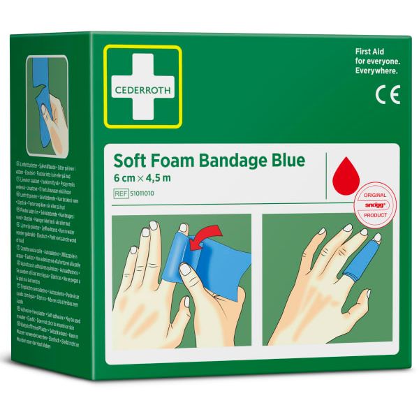 Plaster Soft Foam blå 6cm x 4,5m