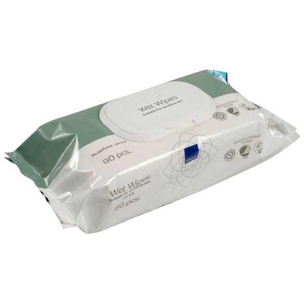 Våtserviett Abena u/parf lokk 18x20cm